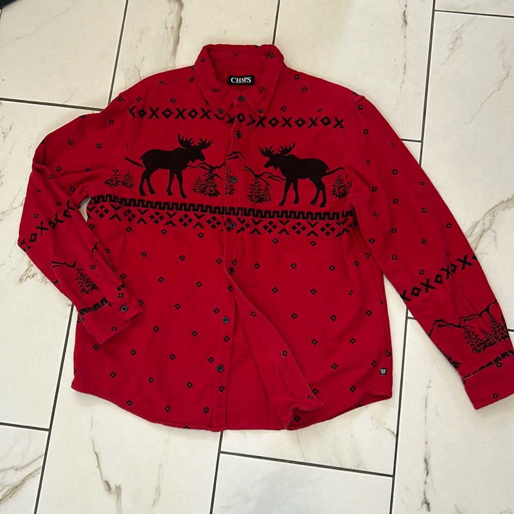 Amazing 🫎CHAPS MOOSE FLEECE SHIRT 🫎